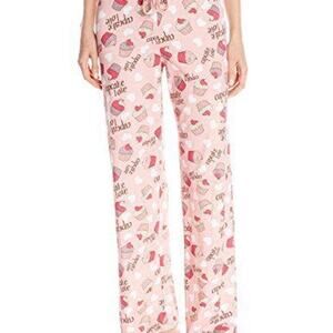 Intimo Women's Cupcake Love Print Knit Pajama Pant Size medium